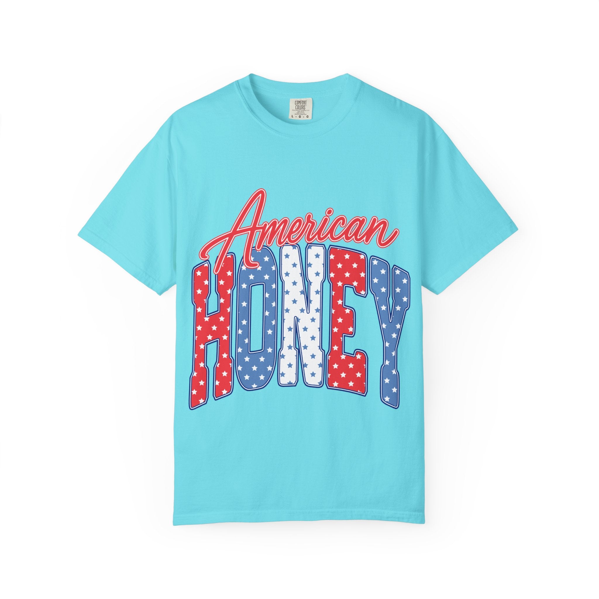 American Honey T-Shirt — Patriotic Red, White & Blue Graphic Tee
