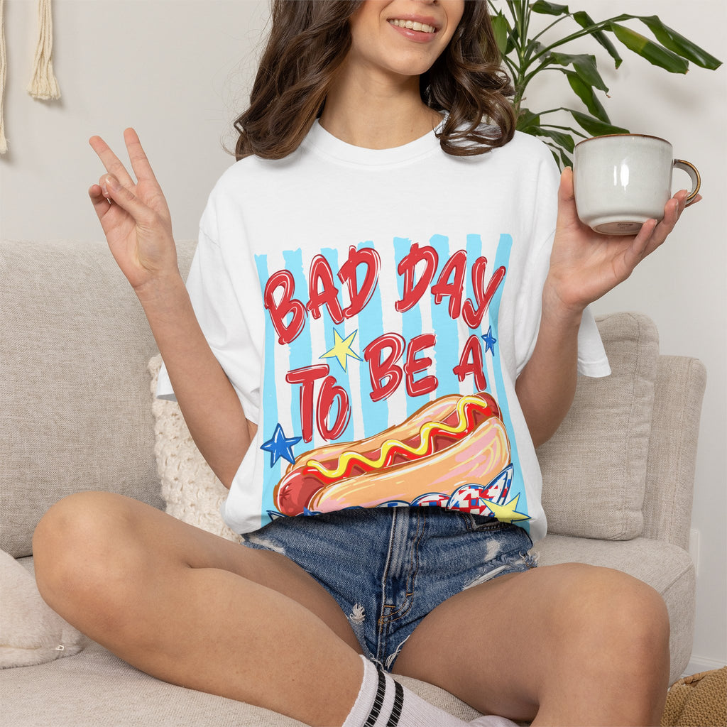 "Bad day to be a hotdog" T-shirt