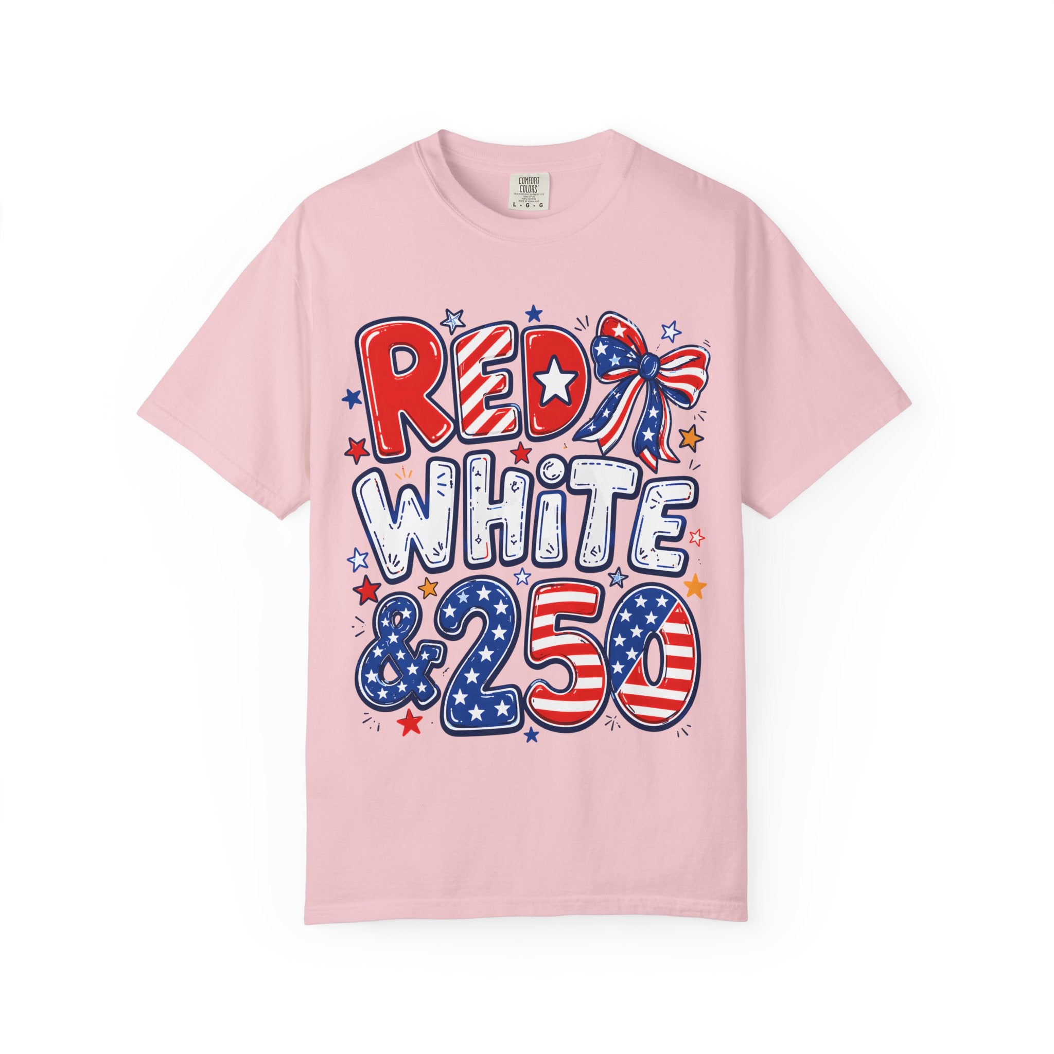 Patriotic "Red White & 250" Graphic T-Shirt