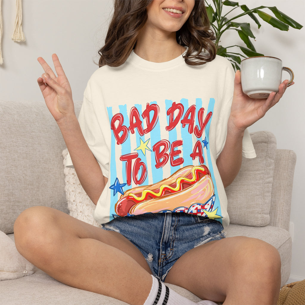 "Bad day to be a hotdog" T-shirt