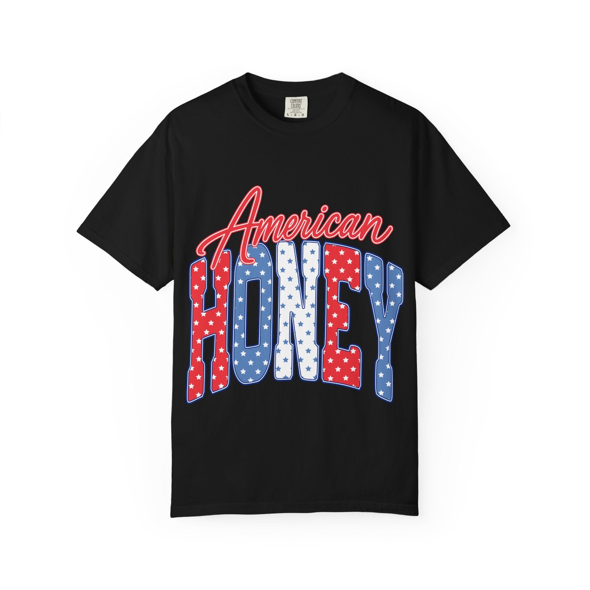 American Honey T-Shirt — Patriotic Red, White & Blue Graphic Tee