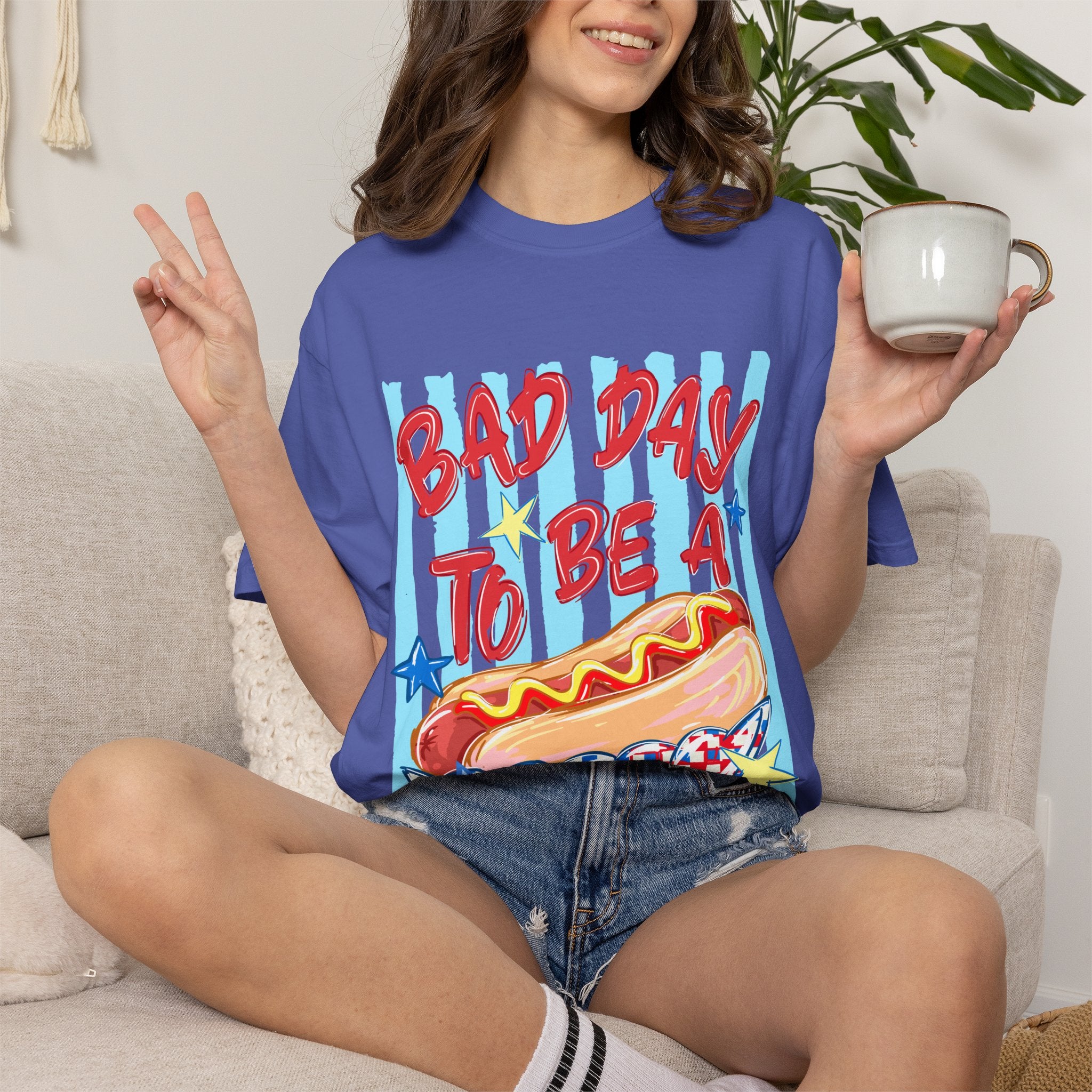 "Bad day to be a hotdog" T-shirt