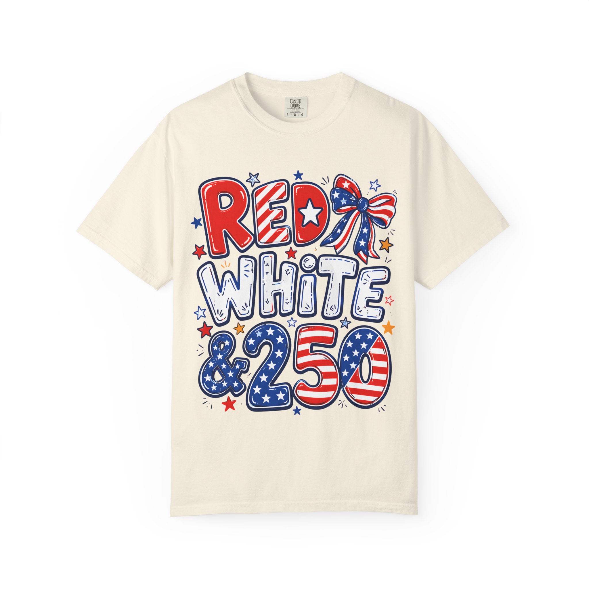Patriotic "Red White & 250" Graphic T-Shirt