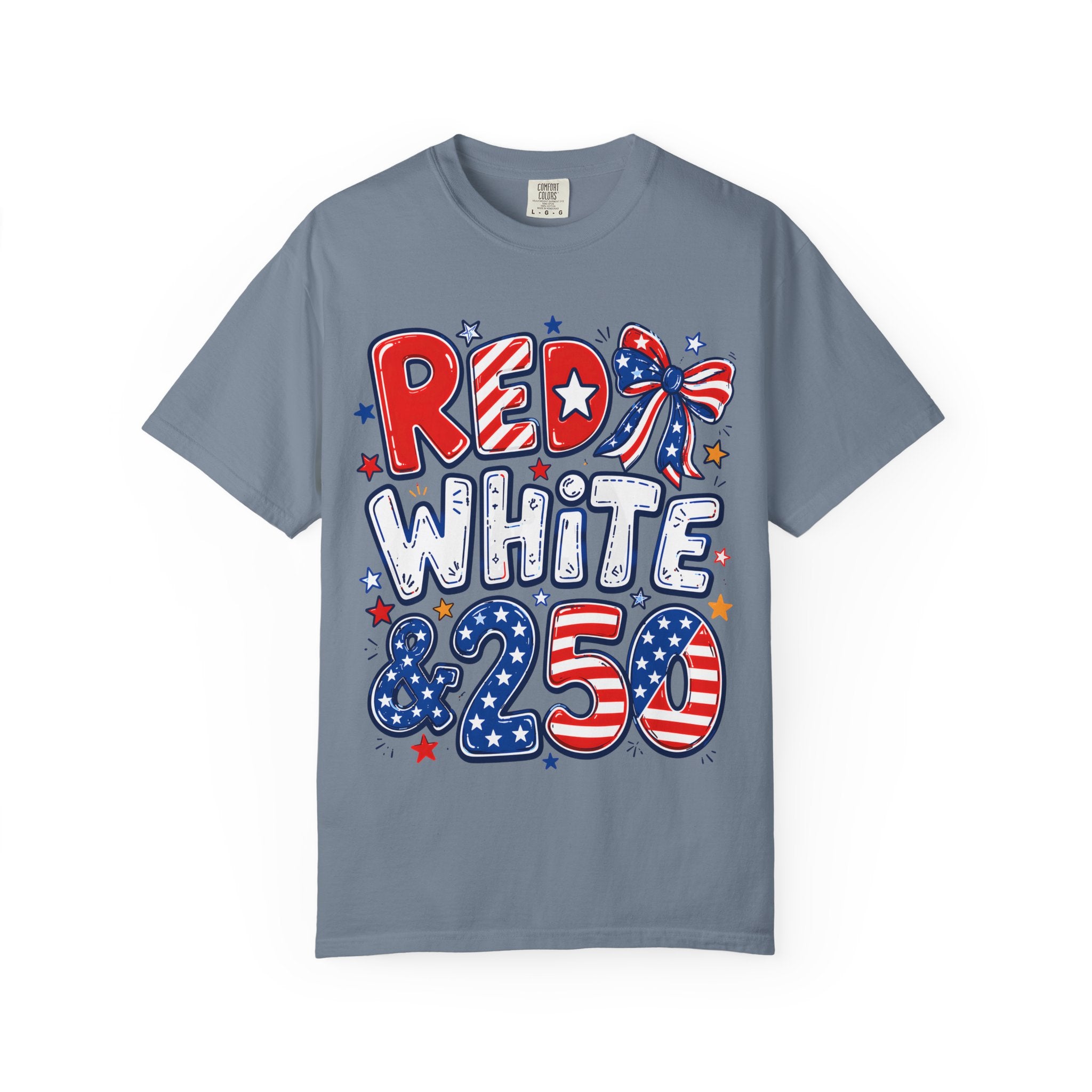 Patriotic "Red White & 250" Graphic T-Shirt
