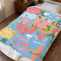 Velveteen Plush throw blanket — 'God is Love' Inspirational