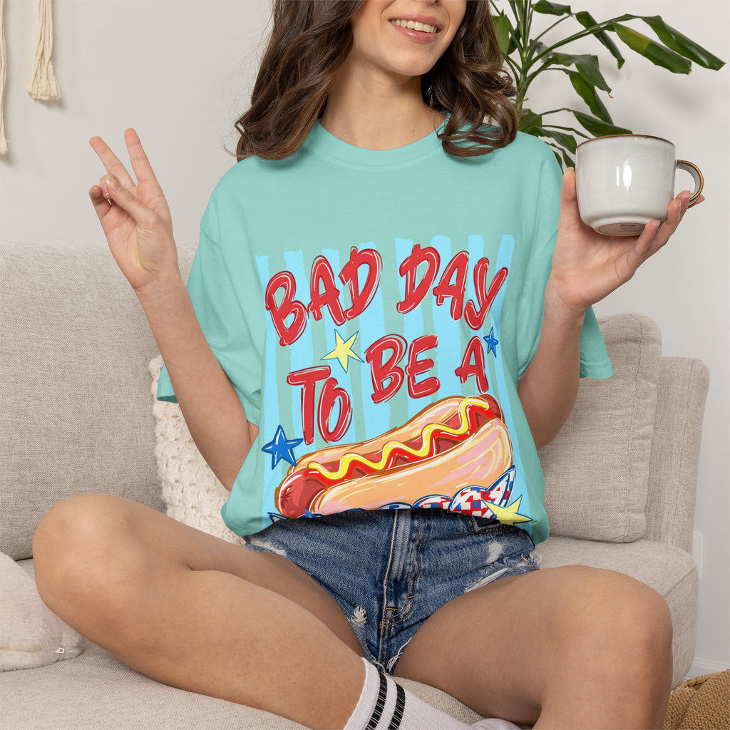 "Bad day to be a hotdog" T-shirt