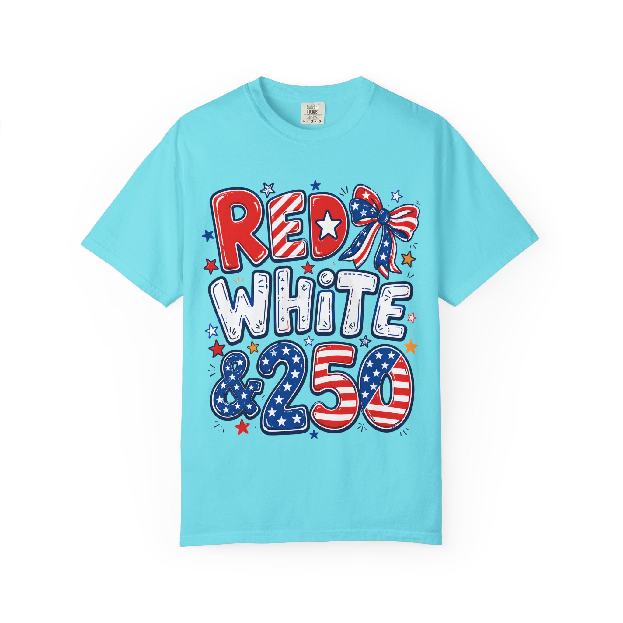 Patriotic "Red White & 250" Graphic T-Shirt
