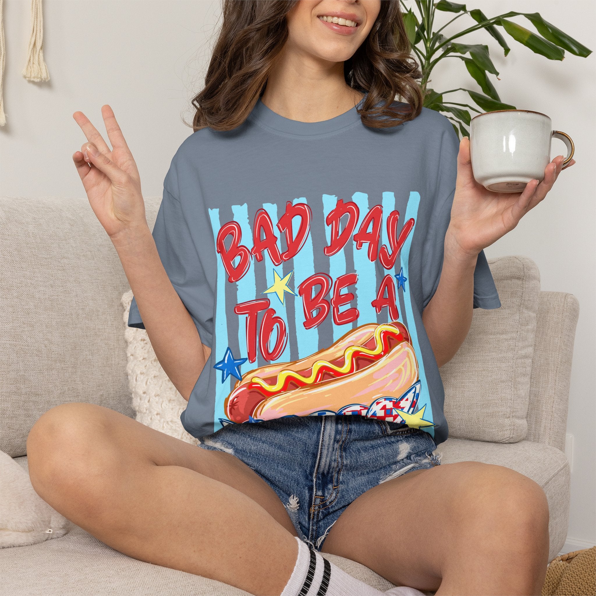 "Bad day to be a hotdog" T-shirt