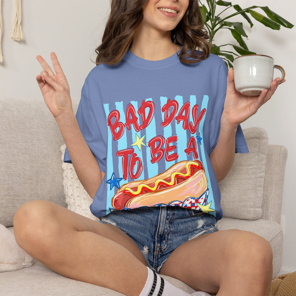 "Bad day to be a hotdog" T-shirt
