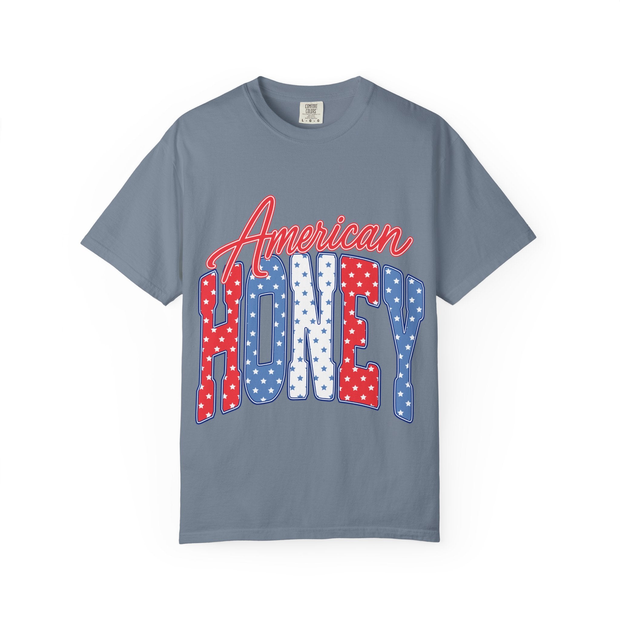 American Honey T-Shirt — Patriotic Red, White & Blue Graphic Tee