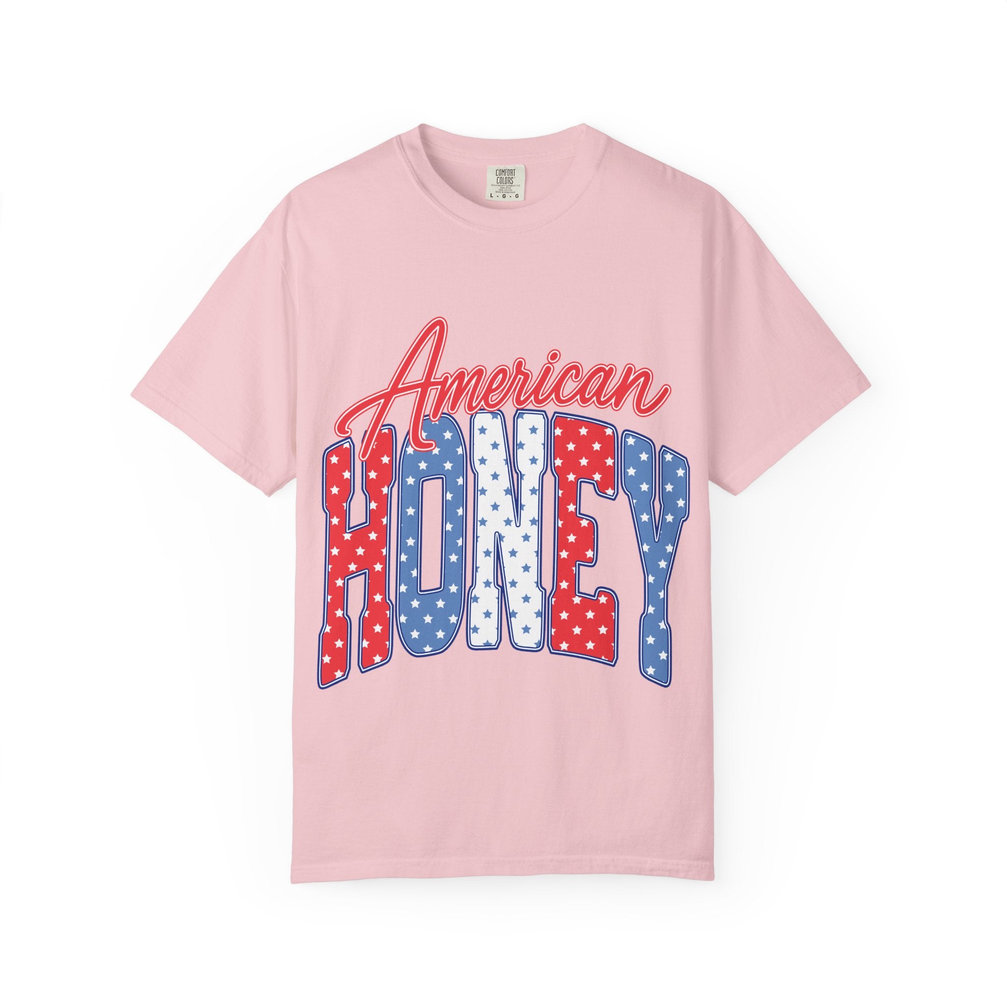 American Honey T-Shirt — Patriotic Red, White & Blue Graphic Tee