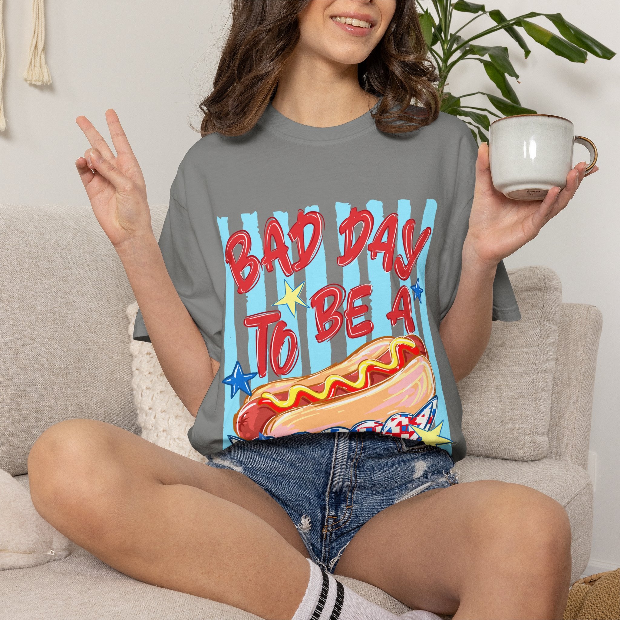 "Bad day to be a hotdog" T-shirt